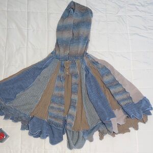 Multicolor Knit Hooded handmade